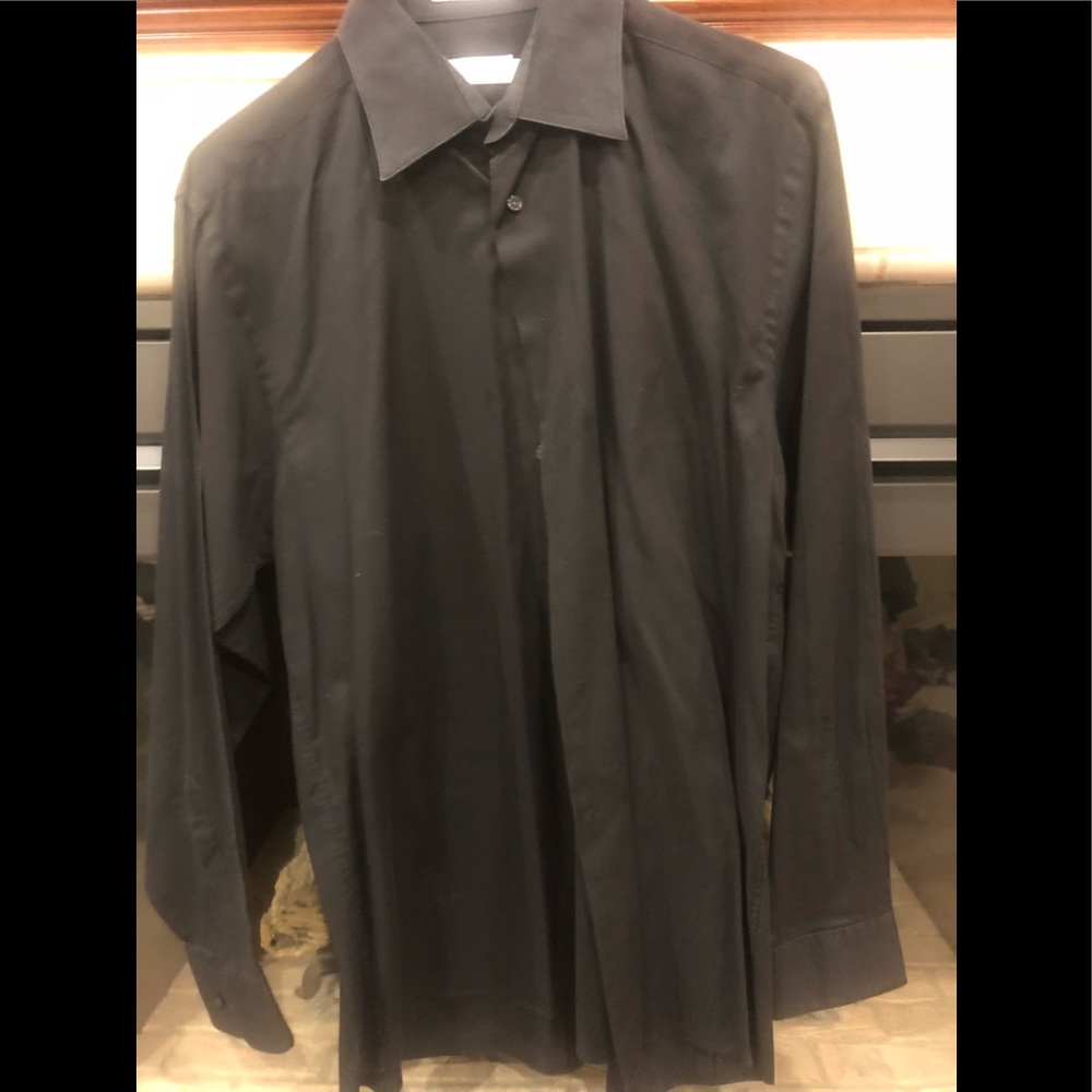 Calvin Klein black dress shirt.